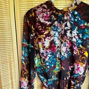 Floral Maxi Dress — Long Sleeve, Tie Waist — Who What Wear